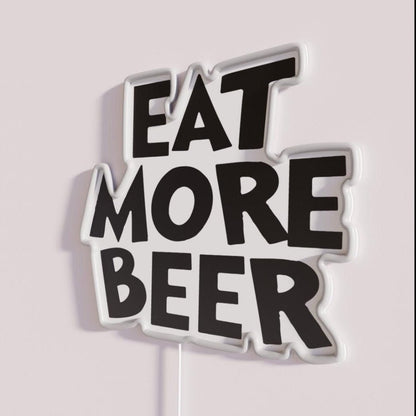 Eat More Beer V18 Rgb Led Neon Sign Bar Wall Decor - Shineneon