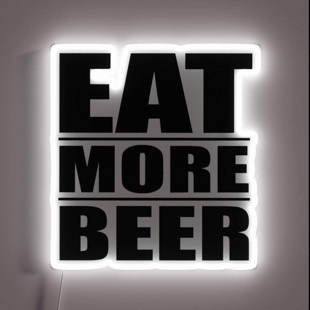 Eat More Beer V19 Rgb Led Neon Sign Bar Wall Decor - Shineneon