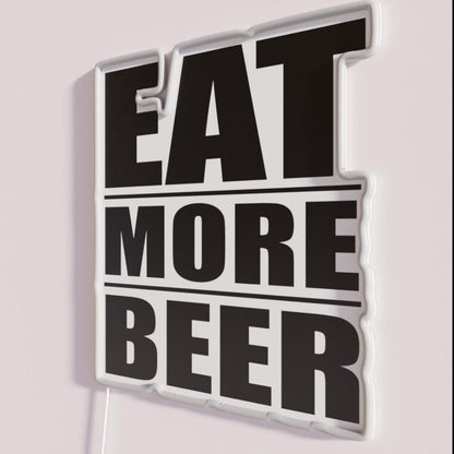 Eat More Beer V19 Rgb Led Neon Sign Bar Wall Decor - Shineneon