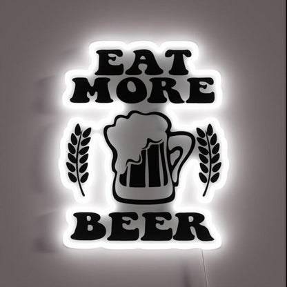 Eat More Beer V20 Rgb Led Neon Sign Bar Wall Decor - Shineneon