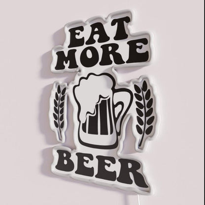 Eat More Beer V20 Rgb Led Neon Sign Bar Wall Decor - Shineneon