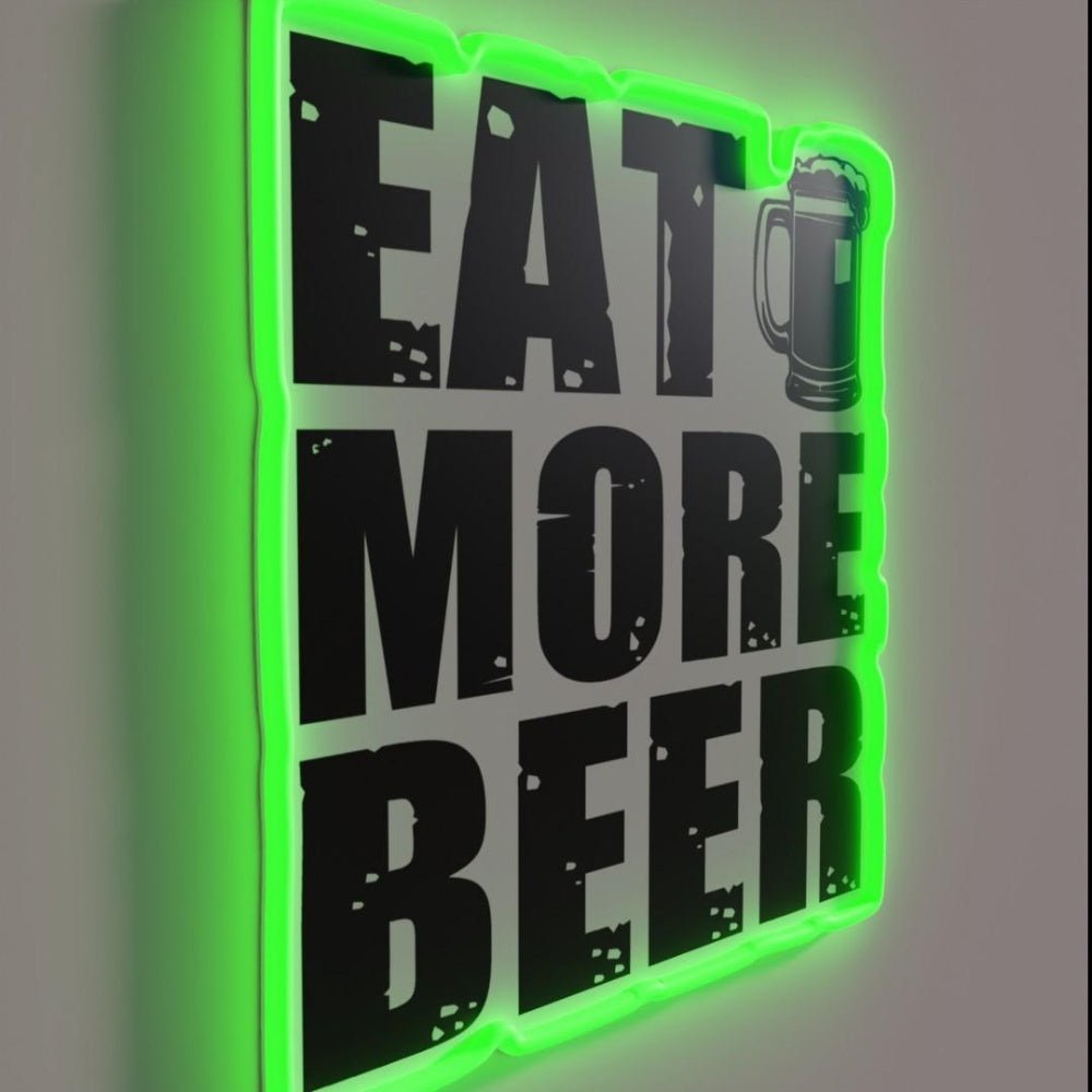 Eat More Beer V3 Rgb Led Neon Sign - Shineneon
