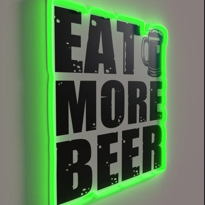 Eat More Beer V3 Rgb Led Neon Sign - Shineneon