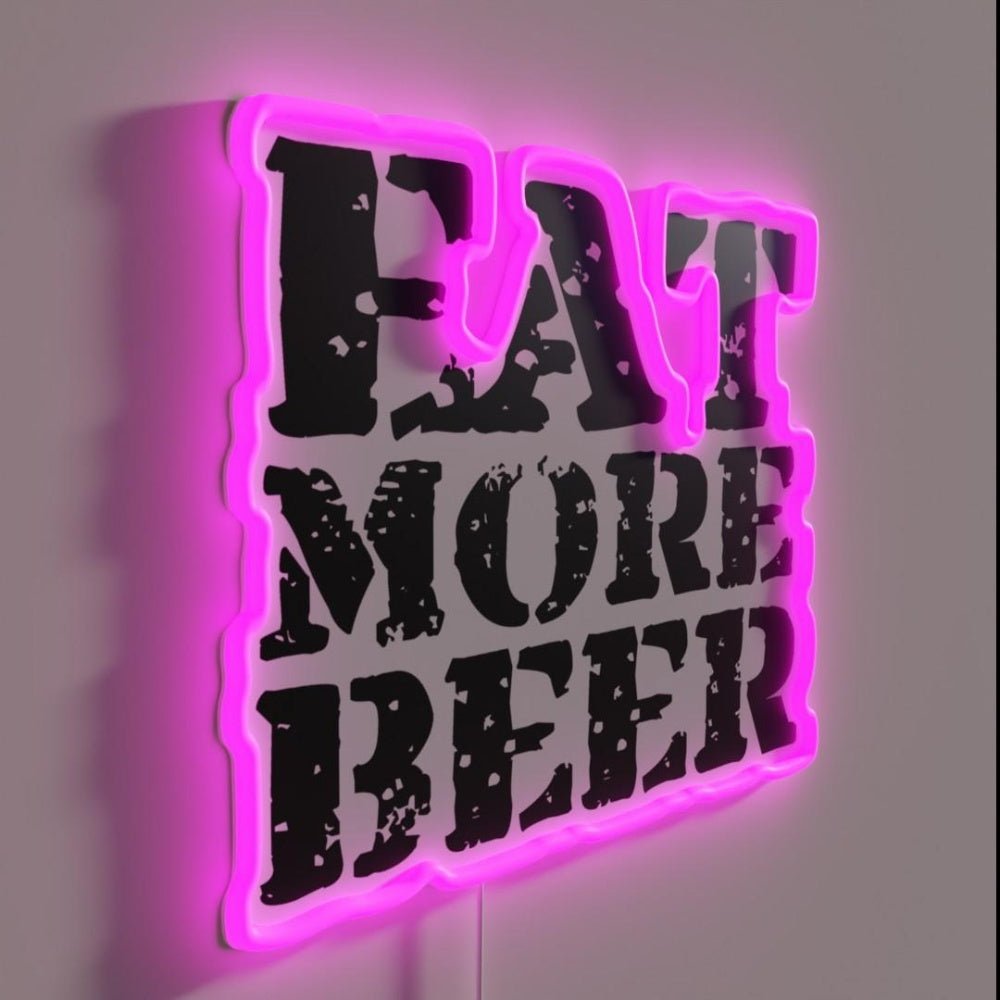 Eat More Beer V7 Rgb Led Neon Sign - Shineneon