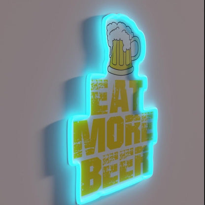 Eat More Beer V8 Rgb Led Neon Sign - Shineneon