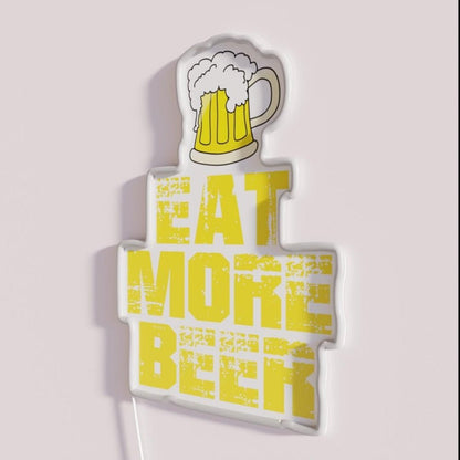 Eat More Beer V8 Rgb Led Neon Sign - Shineneon