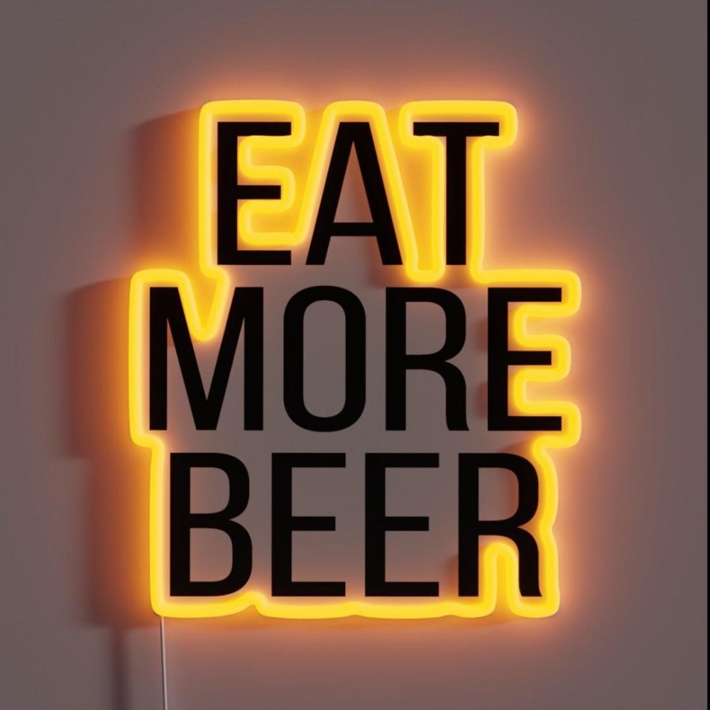 Eat More Beer V9 Rgb Led Neon Sign - Shineneon