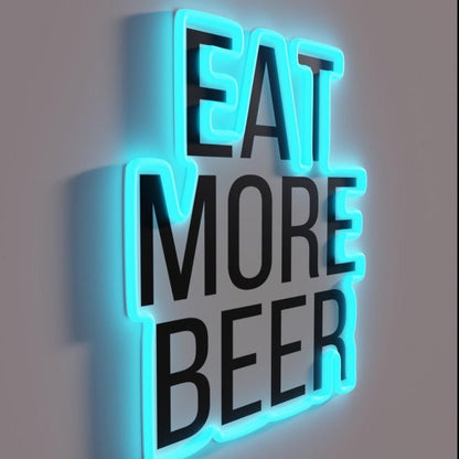 Eat More Beer V9 Rgb Led Neon Sign - Shineneon