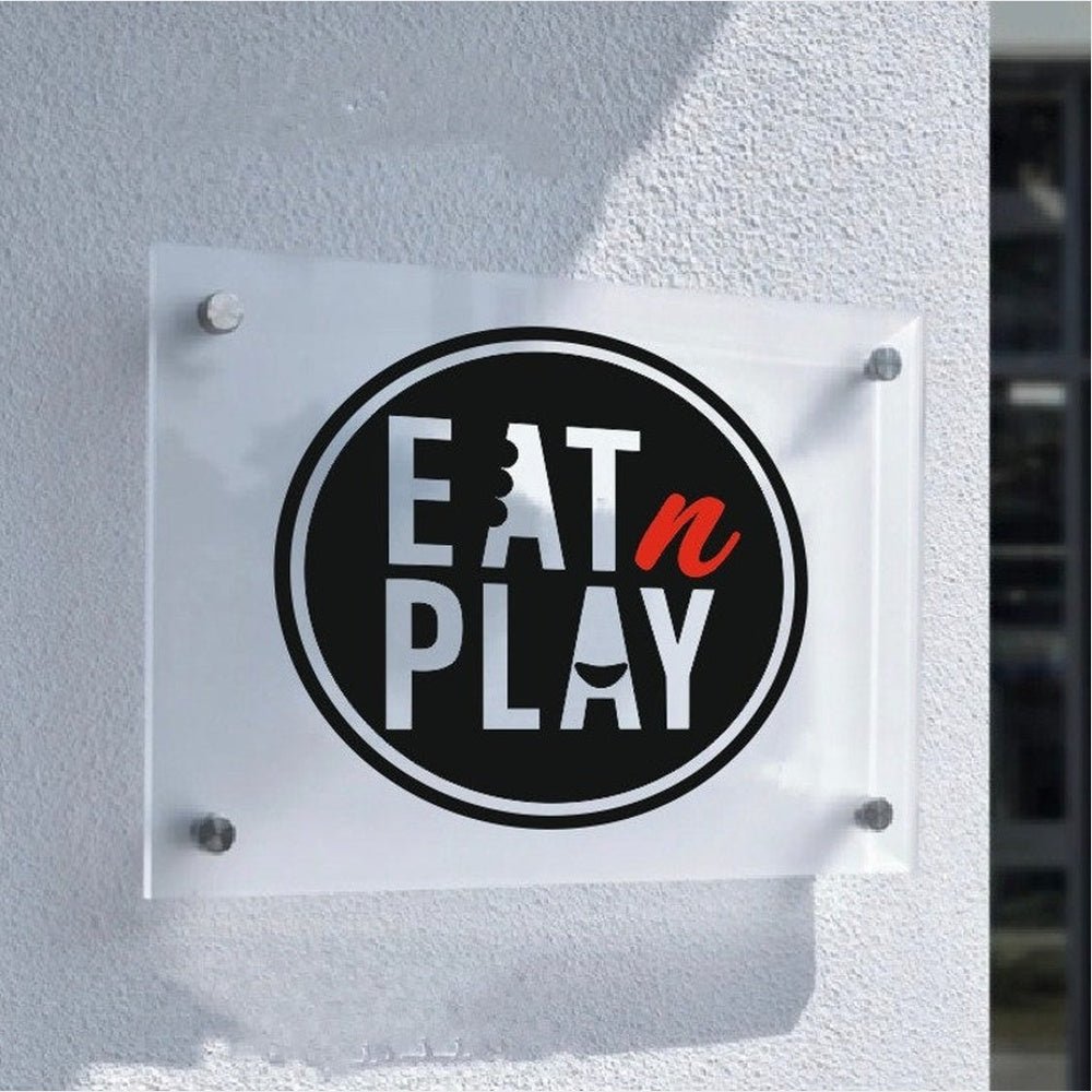 Eat Play Acrylic Business Logo Sign - Shineneon