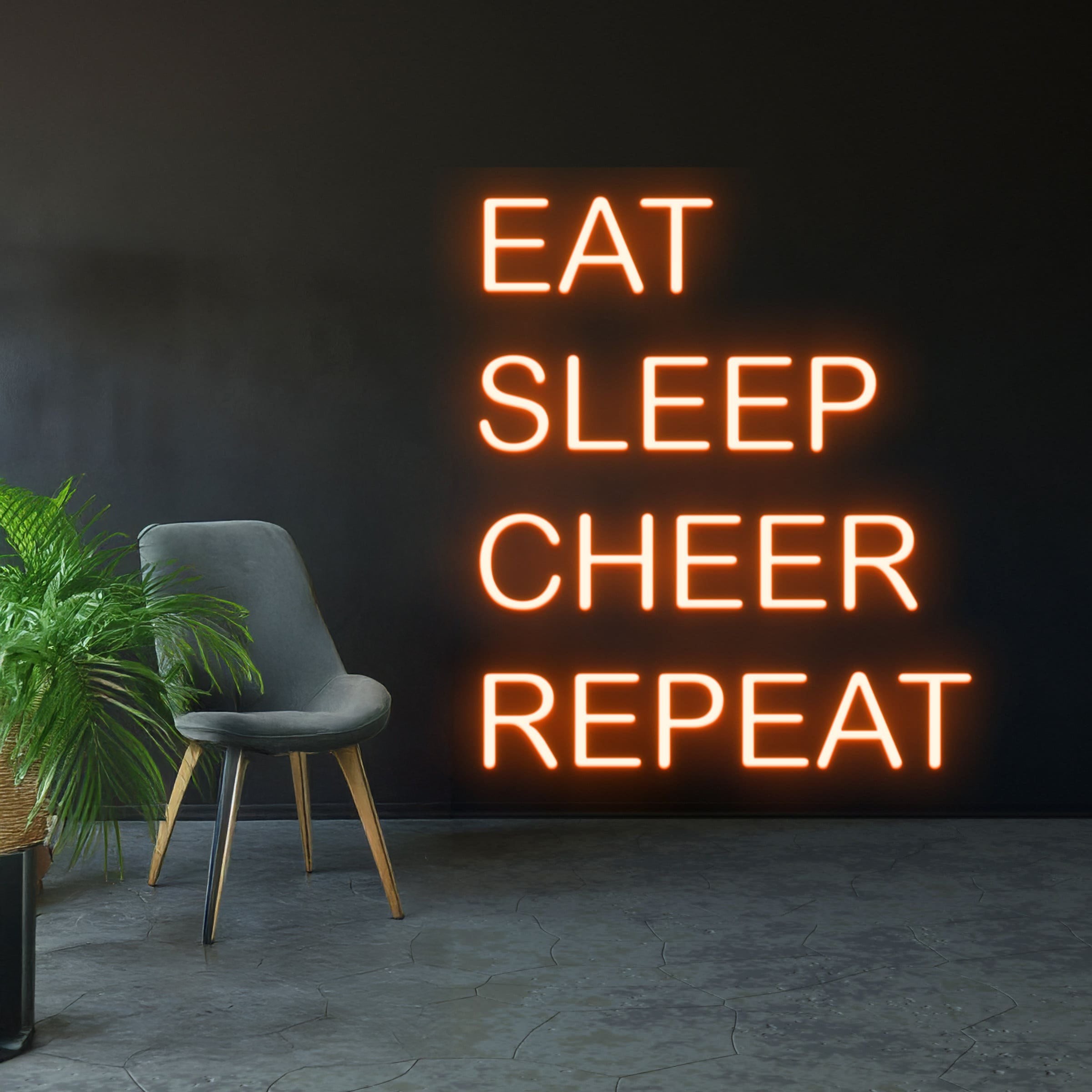 Eat Sleep Cheer Repeat Neon Sign | Shineneon