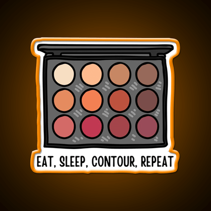 Eat Sleep Contour Repeat Nail Salon Led Neon Sign Rgb Color - Shineneon