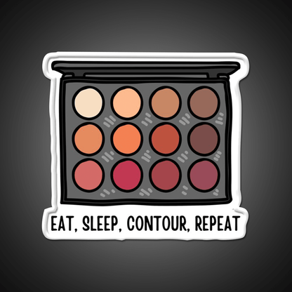 Eat Sleep Contour Repeat Nail Salon Led Neon Sign Rgb Color - Shineneon