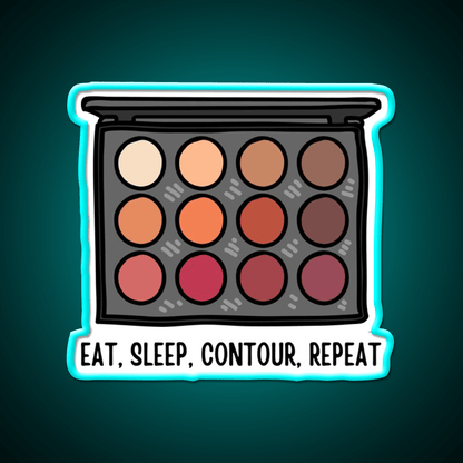 Eat Sleep Contour Repeat Nail Salon Led Neon Sign Rgb Color - Shineneon