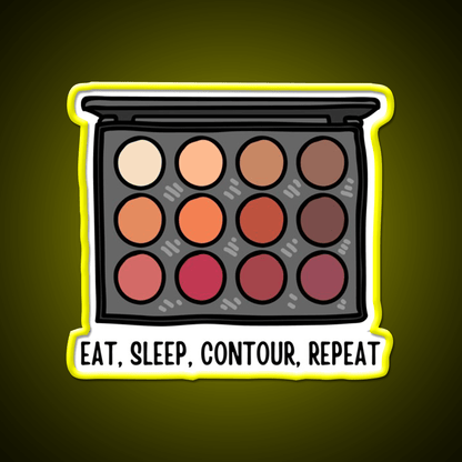 Eat Sleep Contour Repeat Nail Salon Led Neon Sign Rgb Color - Shineneon