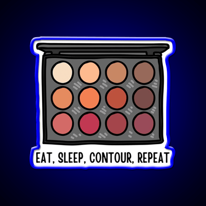 Eat Sleep Contour Repeat Nail Salon Led Neon Sign Rgb Color - Shineneon