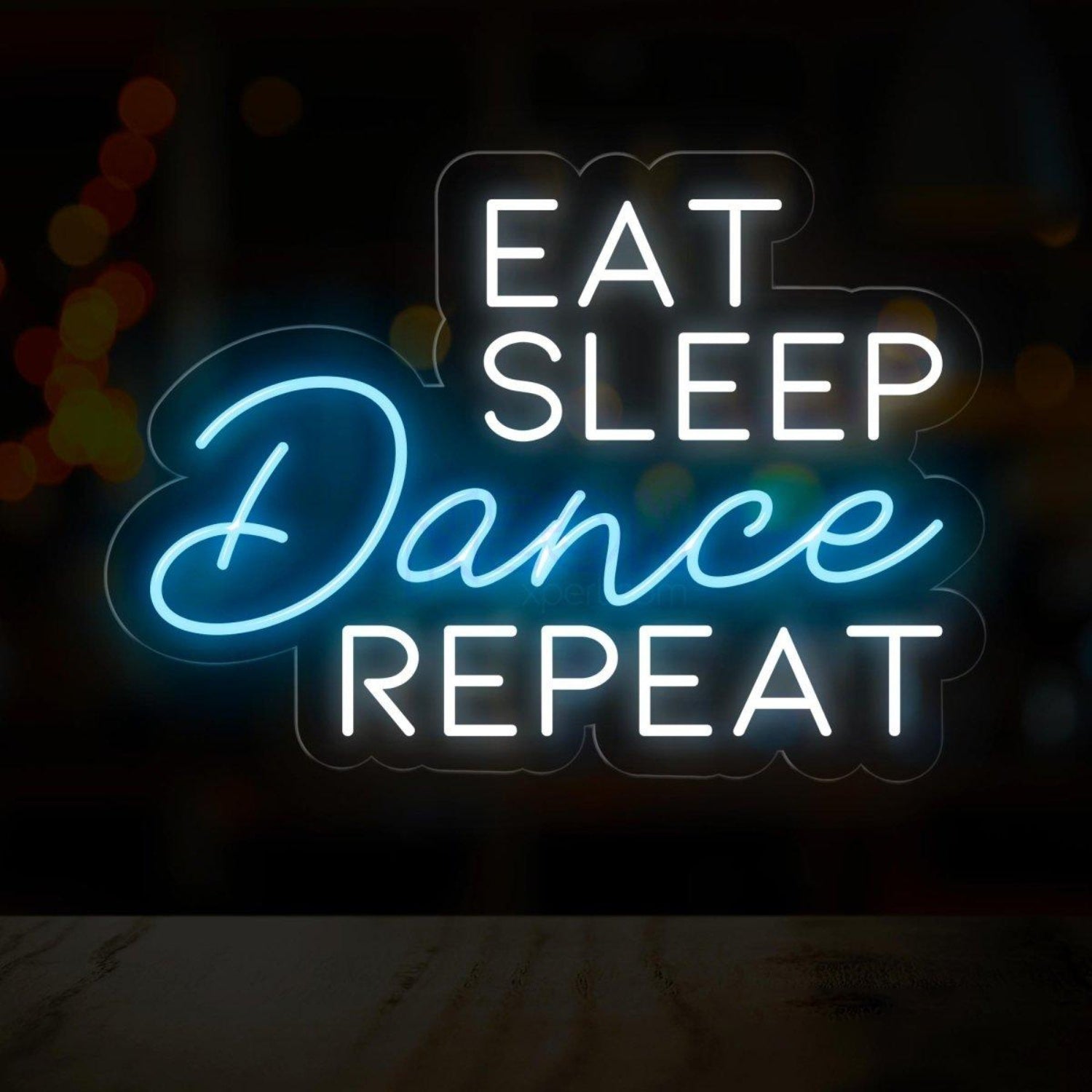 Eat Sleep Dance Repeat Pink White Led Neon Sign Modern Indoor Wall Decor | Shineneon