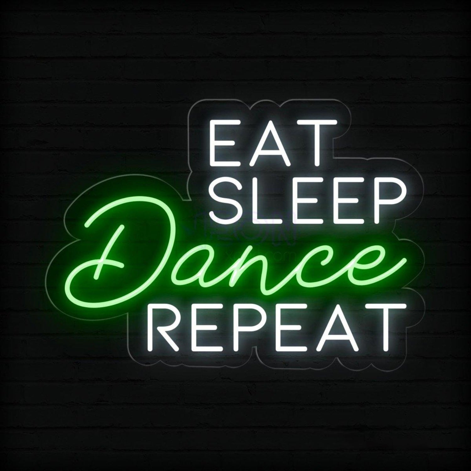 Eat Sleep Dance Repeat Pink White Led Neon Sign Modern Indoor Wall Decor | Shineneon