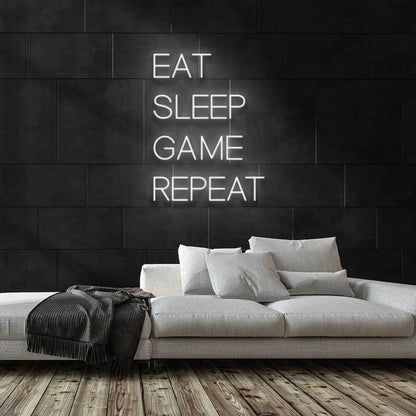 Eat Sleep Game Repeat Led Neon Sign | Shineneon