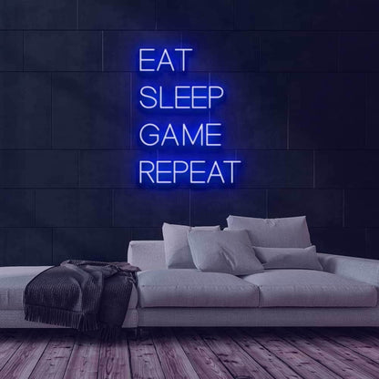 Eat Sleep Game Repeat Led Neon Sign | Shineneon