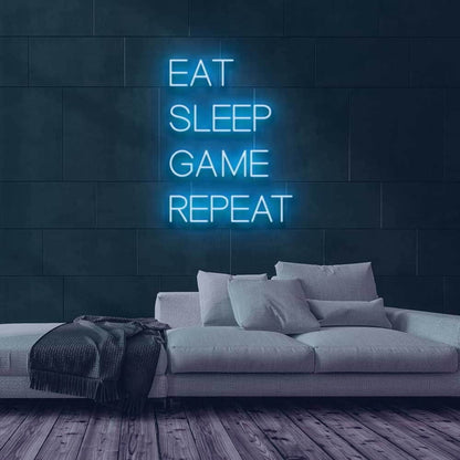 Eat Sleep Game Repeat Led Neon Sign - Shineneon