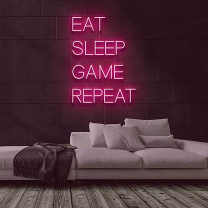 Eat Sleep Game Repeat Led Neon Sign | Shineneon