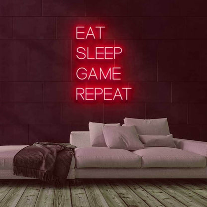 Eat Sleep Game Repeat Led Neon Sign | Shineneon