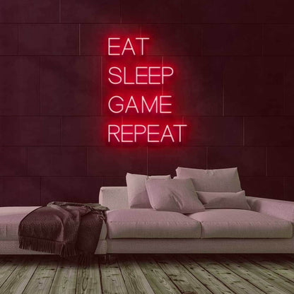 Eat Sleep Game Repeat Led Neon Sign - Shineneon