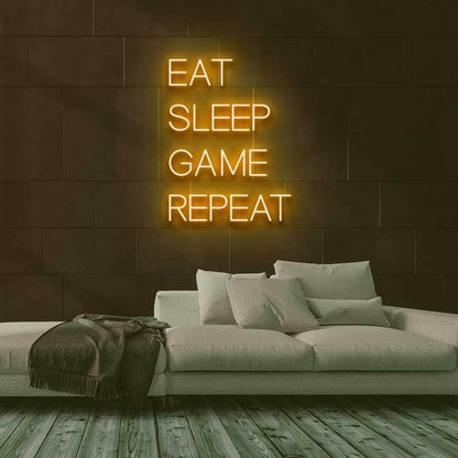 Eat Sleep Game Repeat Led Neon Sign | Shineneon