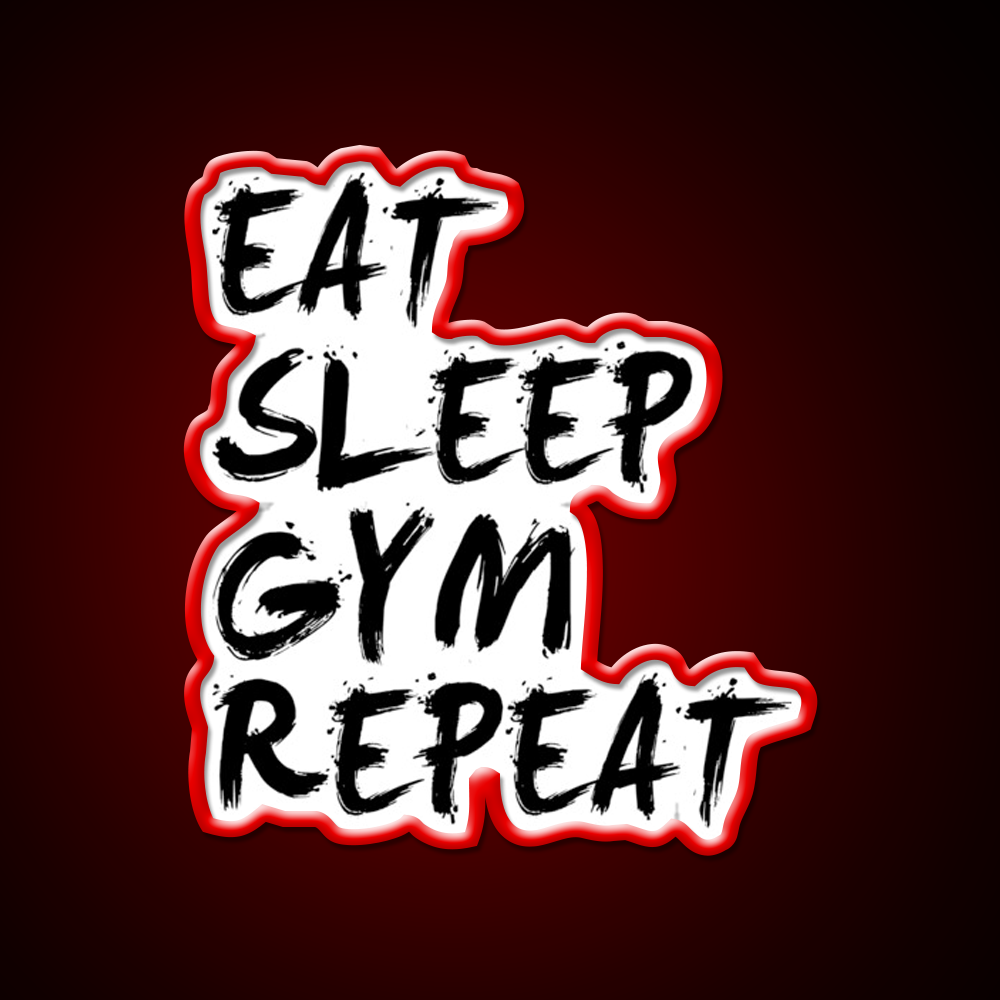Eat Sleep Gym Repeat Gym Fitness Led Neon Sign Rgb Color - LED neon sign view 10