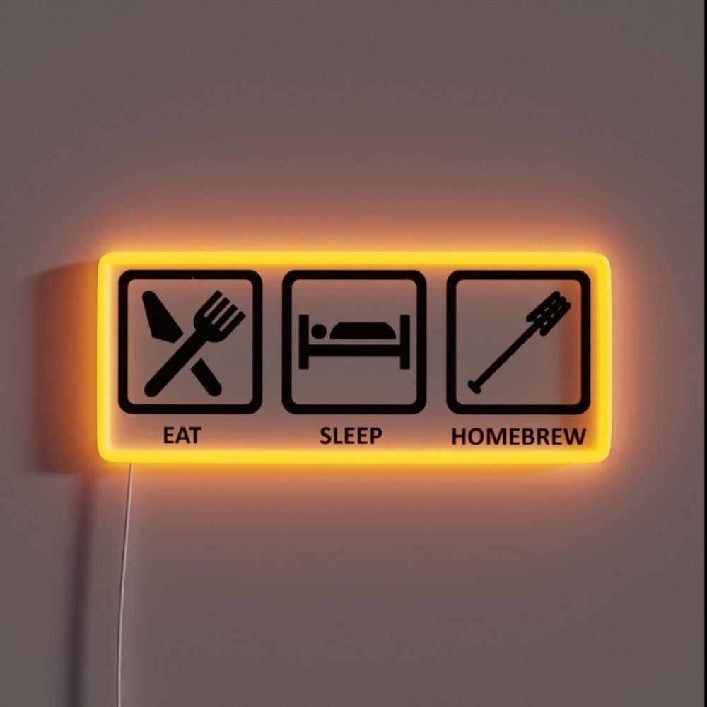Eat Sleep Homebrew Rgb Led Neon Sign - Shineneon
