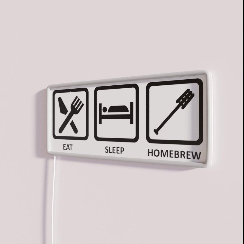 Eat Sleep Homebrew Rgb Led Neon Sign - Shineneon