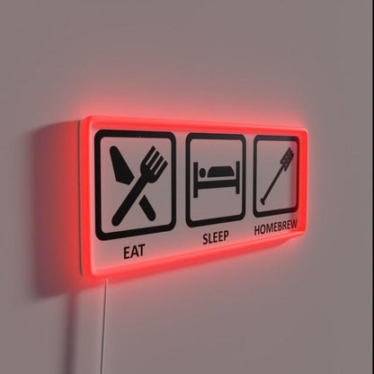 Eat Sleep Homebrew Rgb Led Neon Sign - Shineneon