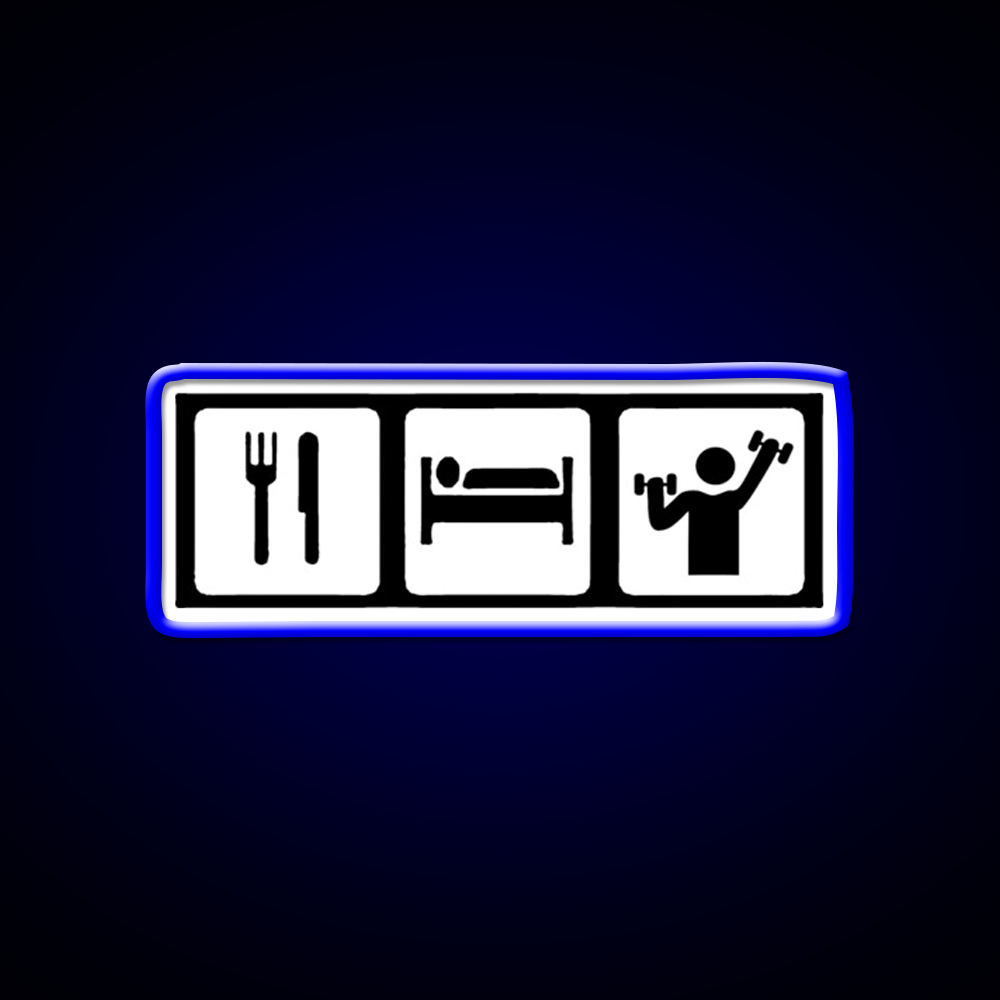 Eat Sleep Lift Gym Fitness Led Neon Sign Rgb Color - LED neon sign view 5