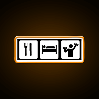 Eat Sleep Lift Gym Fitness Led Neon Sign Rgb Color - Shineneon