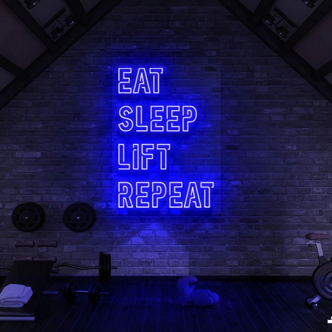 Eat Sleep Lift Repeat Led Sign Business Neon Sign - Shineneon