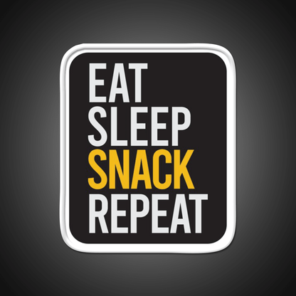 Eat Sleep Snack Repeat Snack Food Led Neon Sign Rgb Color - Shineneon