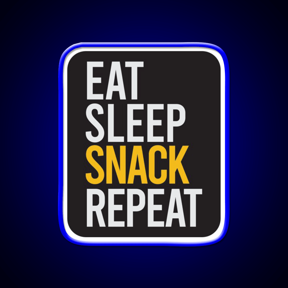 Eat Sleep Snack Repeat Snack Food Led Neon Sign Rgb Color - Shineneon