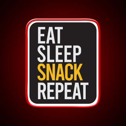 Eat Sleep Snack Repeat Snack Food Led Neon Sign Rgb Color - Shineneon