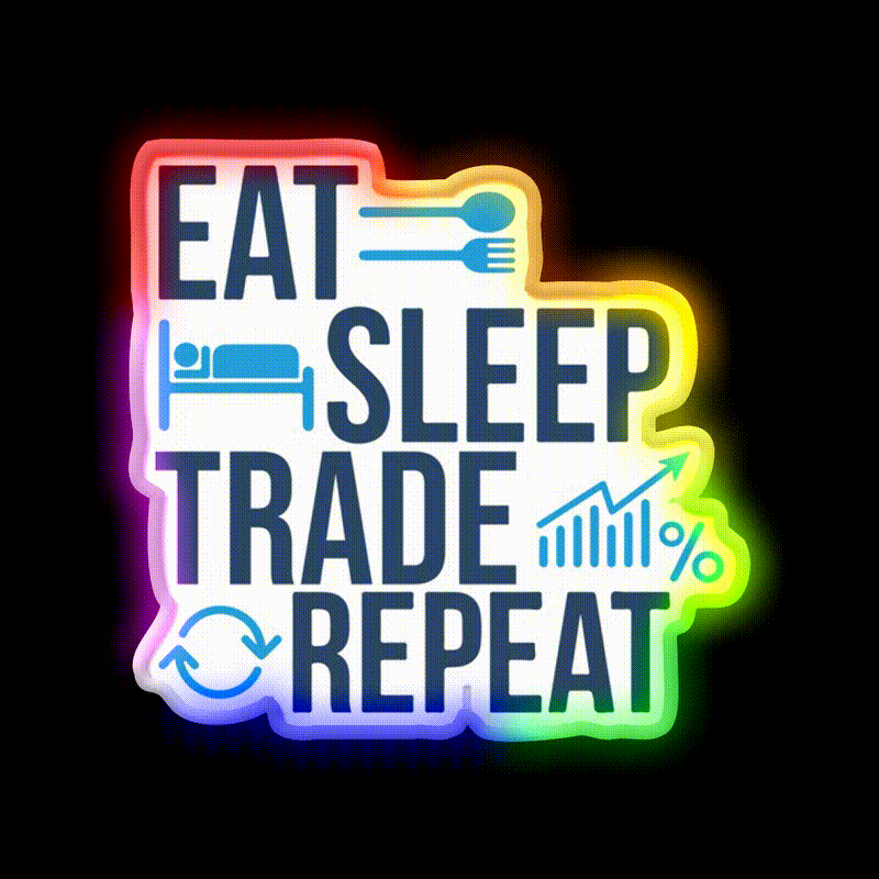 Eat Sleep Trade Repeat Beer Bar Decor Led Neon Sign Rgb Color - LED neon sign close-up detail