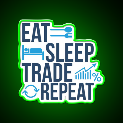 Eat Sleep Trade Repeat Beer Bar Decor Led Neon Sign Rgb Color - LED neon sign view 8