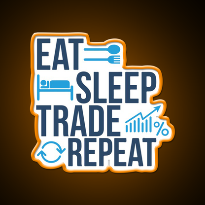 Eat Sleep Trade Repeat Beer Bar Decor Led Neon Sign Rgb Color - LED neon sign view 6