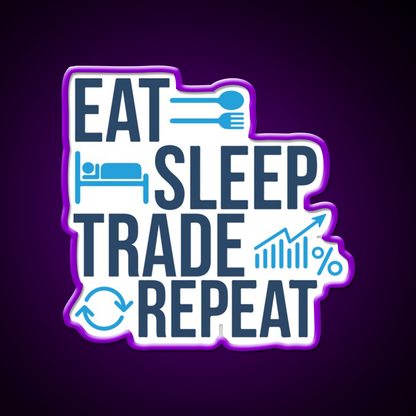 Eat Sleep Trade Repeat Beer Bar Decor Led Neon Sign Rgb Color - LED neon sign view 9