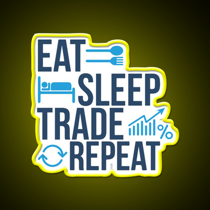 Eat Sleep Trade Repeat Beer Bar Decor Led Neon Sign Rgb Color - LED neon sign view 7