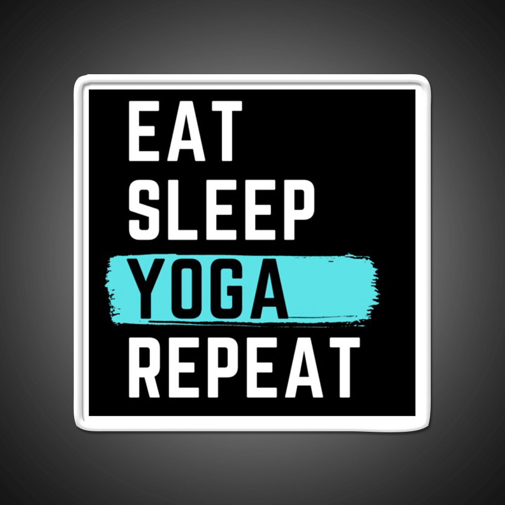 Eat Sleep Yoga Repeat Yoga Led Neon Sign For Wellness Space Rgb Color - Shineneon