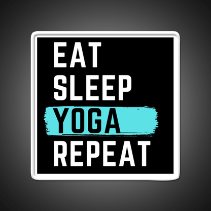 Eat Sleep Yoga Repeat Yoga Led Neon Sign For Wellness Space Rgb Color - Shineneon