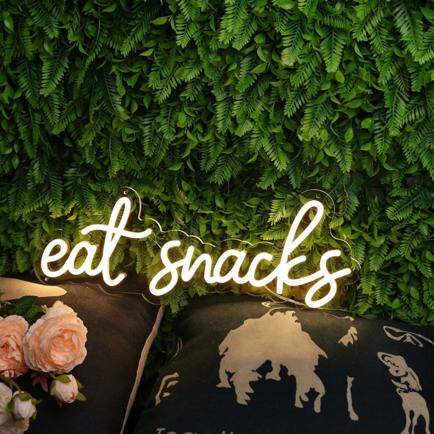 Eat Snacks Yellow Led Neon Sign Ffood Lovers And Fun Spaces - Shineneon