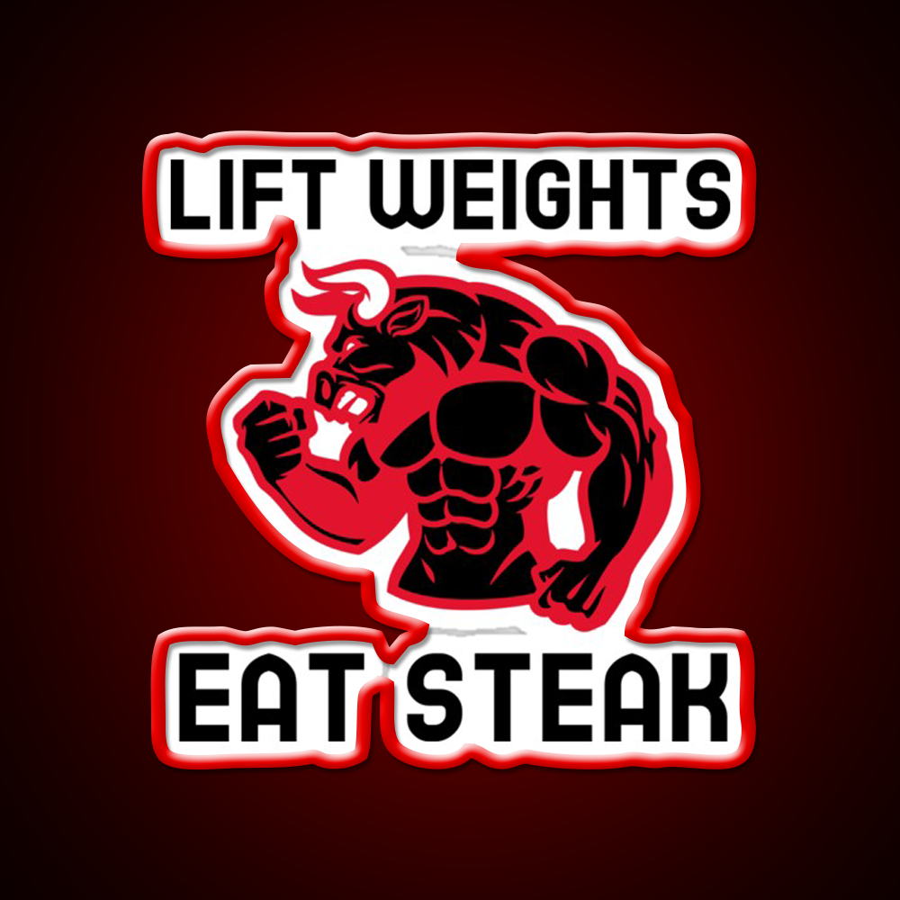 Eat Steak Gym Fitness Led Neon Sign Rgb Color - LED neon sign view 10