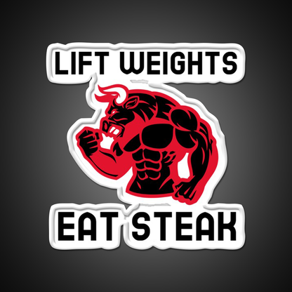 Eat Steak Gym Fitness Led Neon Sign Rgb Color - LED neon sign view 11