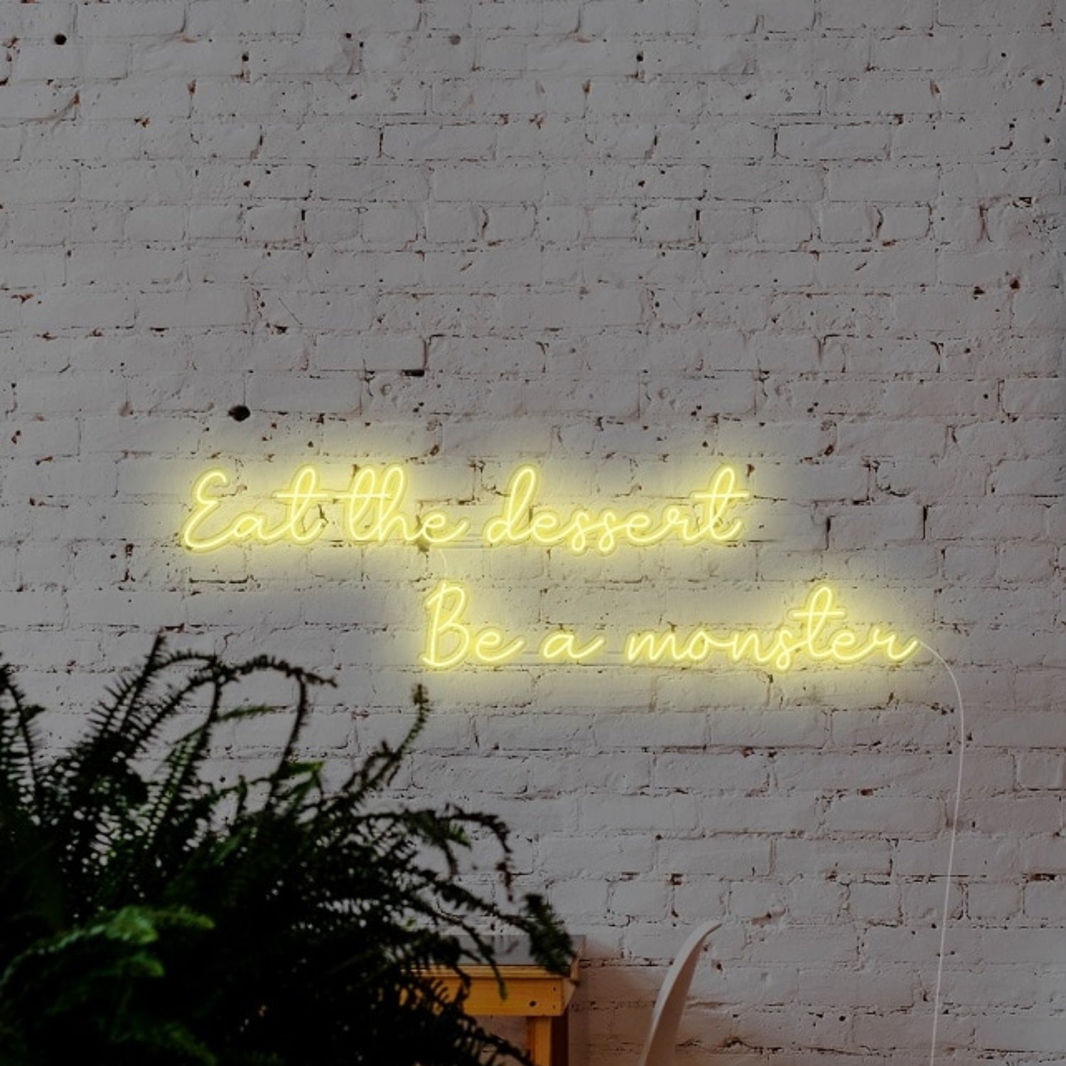Eat The Dessert Be A Monster Led Neon Sign Wall Art For Cafe | Shineneon