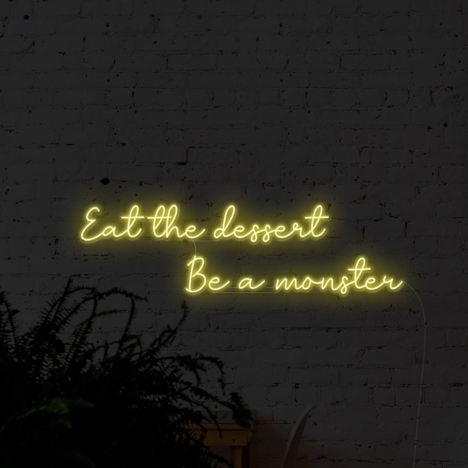 Eat The Dessert Be A Monster Led Neon Sign Wall Art For Cafe | Shineneon